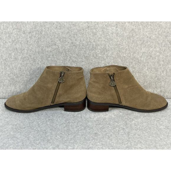 Women's BETTYE MULLER CONCEPT Round Toe Beige Suede Bootie 6.5 - Picture 6 of 12